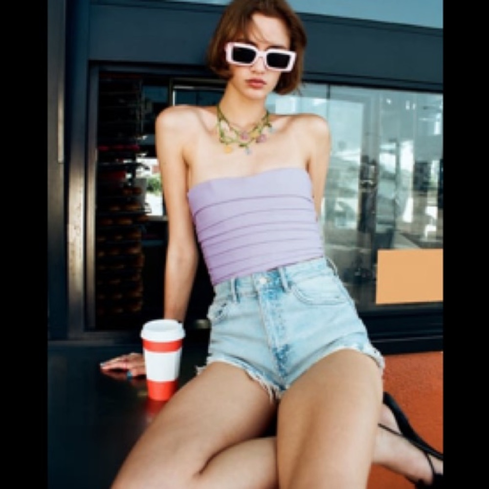 Bustier Crop top Mauve - no longer on website